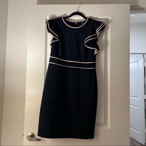 Tommy Hilfiger Navy Dress with flutter sleeves